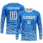 Soccer White Royal Uniform Custom Sublimation Jersey Soccer White Royal Uniform Custom Sublimation Jersey