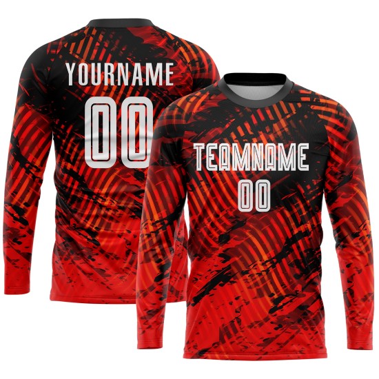 Red White-Black Custom Uniform Jersey Soccer Sublimation Red White-Black Custom Uniform Jersey Soccer Sublimation