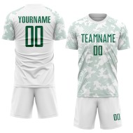 Jersey Sublimation Kelly White Uniform Custom Green Soccer Jersey Sublimation Kelly White Uniform Custom Green Soccer
