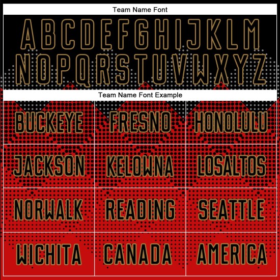 Uniform Gold Custom Sublimation Jersey Black-Old Red Soccer Uniform Gold Custom Sublimation Jersey Black-Old Red Soccer