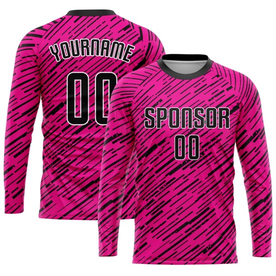 Sublimation Jersey Black-White Uniform Custom Soccer Pink Sublimation Jersey Black-White Uniform Custom Soccer Pink