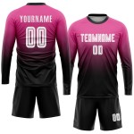 Fade White-Black Pink Custom Sublimation Fashion Soccer Jersey Uniform Fade White-Black Pink Custom Sublimation Fashion Soccer Jersey Uniform
