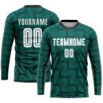 Sublimation Jersey Soccer Green White-Black Uniform Custom Sublimation Jersey Soccer Green White-Black Uniform Custom