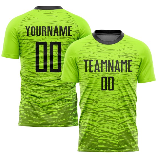 Uniform Green Custom Jersey Neon Black Soccer Sublimation Uniform Green Custom Jersey Neon Black Soccer Sublimation