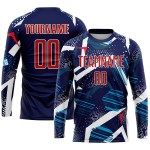 Uniform Jersey Custom Soccer Sublimation Navy Red-White Uniform Jersey Custom Soccer Sublimation Navy Red-White
