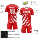 Jersey White Soccer Sublimation Uniform Custom Red Jersey White Soccer Sublimation Uniform Custom Red