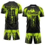 Green Jersey Uniform Neon Sublimation Soccer Custom Black Green Jersey Uniform Neon Sublimation Soccer Custom Black