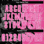 Pattern Uniform Pink Graffiti Custom Soccer Scratch Sublimation Black-White Jersey Pattern Uniform Pink Graffiti Custom Soccer Scratch Sublimation Black-White Jersey