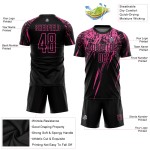 Black Uniform Jersey Soccer Sublimation Pink Custom Black Uniform Jersey Soccer Sublimation Pink Custom