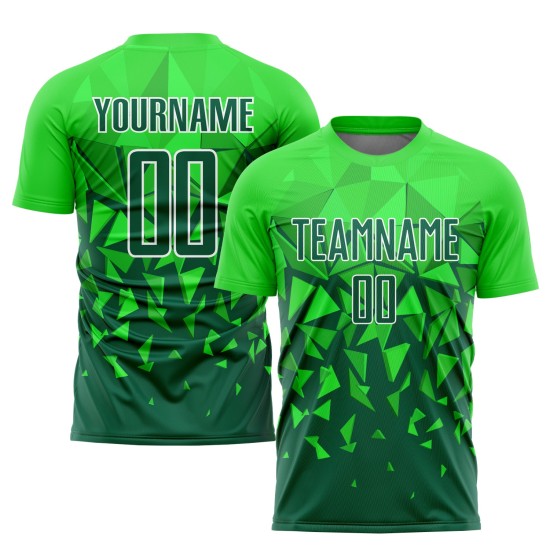 Sublimation Grass Soccer Green-White Uniform Green Custom Jersey Sublimation Grass Soccer Green-White Uniform Green Custom Jersey