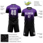 Purple White-Black Soccer Fade Uniform Jersey Custom Fashion Sublimation Purple White-Black Soccer Fade Uniform Jersey Custom Fashion Sublimation