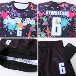 Uniform Soccer White-Light Graffiti Jersey Sublimation Blue Pattern Custom Uniform Soccer White-Light Graffiti Jersey Sublimation Blue Pattern Custom