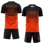 Shape Orange Gradient Black Uniform Soccer Square Sublimation Jersey Custom Shape Orange Gradient Black Uniform Soccer Square Sublimation Jersey Custom