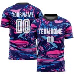 Soccer Uniform Custom Sublimation Jersey White-Pink Figure Soccer Uniform Custom Sublimation Jersey White-Pink Figure