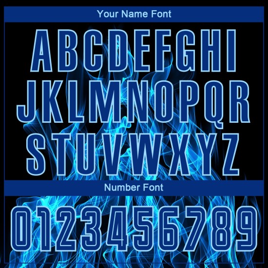 Blue Custom Flame Uniform Sublimation Royal-Light Black Jersey Soccer Blue Custom Flame Uniform Sublimation Royal-Light Black Jersey Soccer