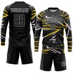 Custom Jersey Black Soccer Sublimation Uniform Black-Gold Custom Jersey Black Soccer Sublimation Uniform Black-Gold