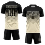 Cream Jersey Black Sublimation Custom Uniform Soccer Cream Jersey Black Sublimation Custom Uniform Soccer