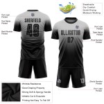 Black Jersey Sublimation Soccer Fade Fashion Custom Uniform Gray Black Jersey Sublimation Soccer Fade Fashion Custom Uniform Gray