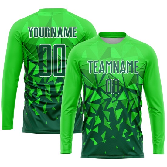 Sublimation Grass Soccer Green-White Uniform Green Custom Jersey Sublimation Grass Soccer Green-White Uniform Green Custom Jersey