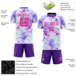 Tie Jersey Uniform Sublimation Dye Soccer Pink-Purple Custom Tie Jersey Uniform Sublimation Dye Soccer Pink-Purple Custom