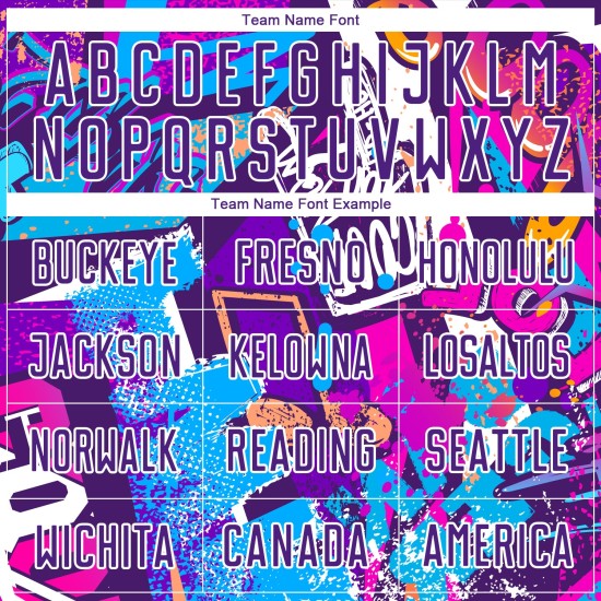 Custom Purple-White Graffiti Soccer Uniform Pattern Jersey Sublimation Custom Purple-White Graffiti Soccer Uniform Pattern Jersey Sublimation