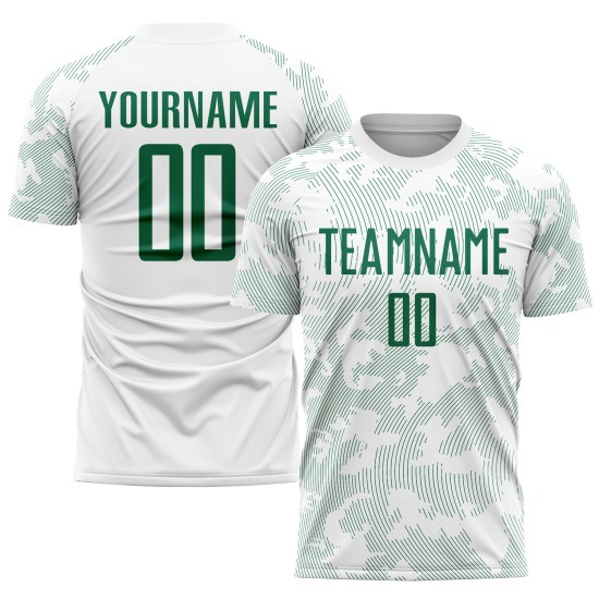 Jersey Sublimation Kelly White Uniform Custom Green Soccer Jersey Sublimation Kelly White Uniform Custom Green Soccer