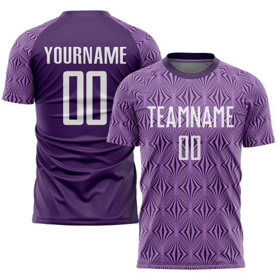 Uniform Sublimation Jersey Custom White Purple Soccer Uniform Sublimation Jersey Custom White Purple Soccer