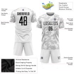 Sublimation White Black Soccer Uniform Jersey Custom Sublimation White Black Soccer Uniform Jersey Custom