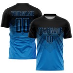 Jersey Uniform Blue Black Sublimation Soccer Custom Jersey Uniform Blue Black Sublimation Soccer Custom