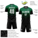 Uniform Fade Green White-Black Soccer Jersey Sublimation Kelly Custom Fashion Uniform Fade Green White-Black Soccer Jersey Sublimation Kelly Custom Fashion