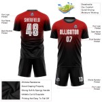 Jersey Fashion Uniform Soccer White-Black Red Custom Sublimation Fade Jersey Fashion Uniform Soccer White-Black Red Custom Sublimation Fade