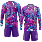 Custom Purple-White Graffiti Soccer Uniform Pattern Jersey Sublimation Custom Purple-White Graffiti Soccer Uniform Pattern Jersey Sublimation