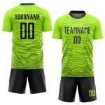 Uniform Green Custom Jersey Neon Black Soccer Sublimation Uniform Green Custom Jersey Neon Black Soccer Sublimation