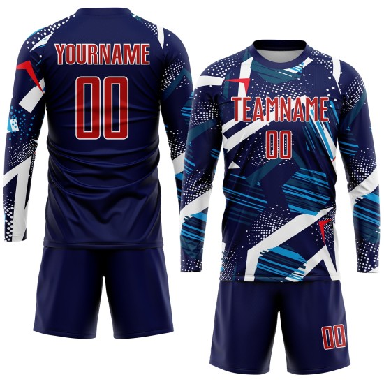 Uniform Jersey Custom Soccer Sublimation Navy Red-White Uniform Jersey Custom Soccer Sublimation Navy Red-White