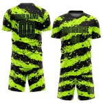 Green Neon Uniform Sublimation Jersey Custom Soccer Black Green Neon Uniform Sublimation Jersey Custom Soccer Black